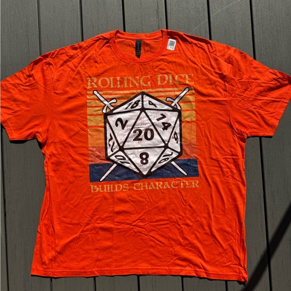 Rolling Dice Builds Character Funny RPG Tabletop Gamer T-Shirt Size 3XL NEW - Picture 2 of 5